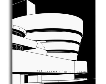 COGNOSCO mini - Print on Aludibond - New York Guggenheim Museum - 10 x 10 cm - magnetic