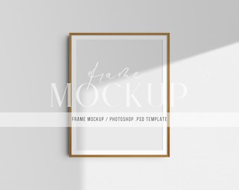 Frame Mockup 4:5 Portrait Vertical Frame Mockup Template PSD Wall Art Mockup | 6 PSD Files | Mat Passepartout | Shadow Overlays