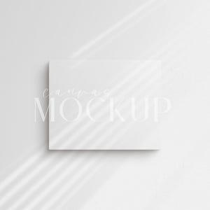 Canvas Mockup 5:4 4x5 Landscape | Unframed Art Canvas Mockup | Horizontal Canvas Mockup PSD Template | Front View