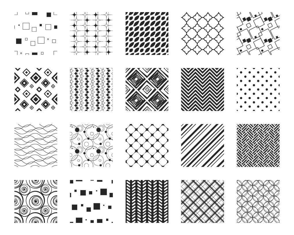 50 Geometric Seamless Patterns Geometric Vector Patterns: Waves, Polka ...