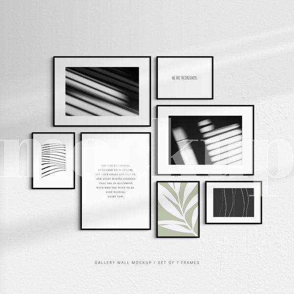 Thin Black Gallery Frames Etsy