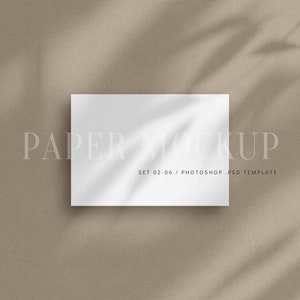 Maquette de flyer horizontal A4 | Paysage A4 | Ensemble de maquettes en papier A4 | 02-06 | Maquette de carte plate minimaliste | Modèle PSD