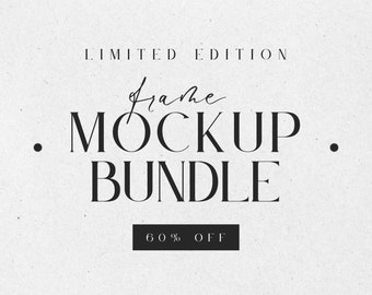 Wood Frame Mockup Bundle | Square, Vertical, Horizontal | PSD, Modern, Minimalist (Digital Download)