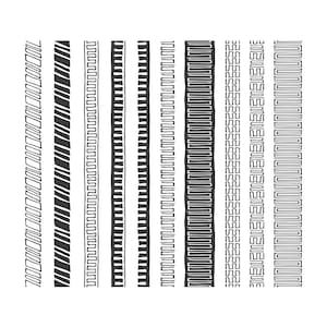 50 Hand Drawn Decorative Borders, Tribal Pattern Brushes: Tribal, Geometric Doodle; Digital Borders Clip Art; Design Elements, Clipart