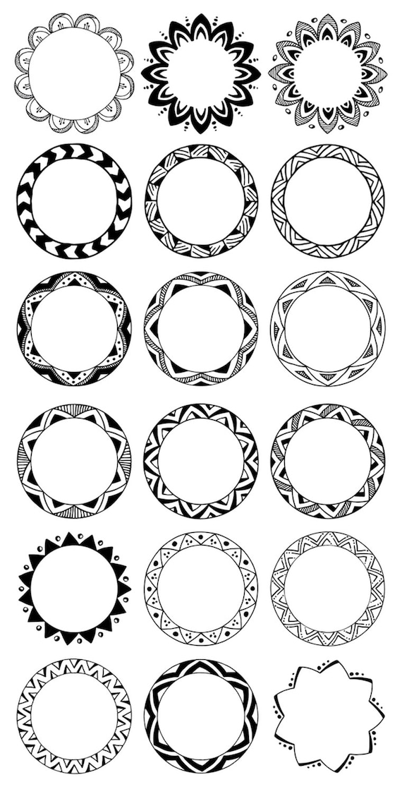 Round black picture frames online