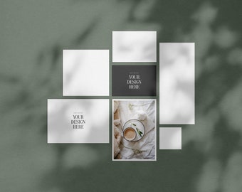 Paper Mockup Set #9 | Stationery Mockup | Card Mockup | PSD | Wedding Stationery | Invitation Card Mockups | Modern, Minimalist Card Mockup