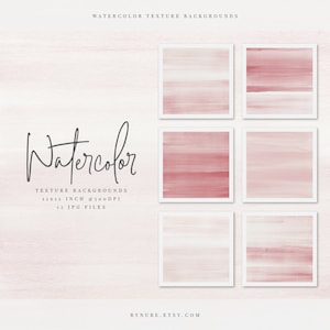 Blush Aquarel Textuur Achtergronden, Aquarel Digitaal Scrapbook Papier, Handgeschilderde Achtergronden voor Kaarten, Uitnodigingen & Social Media Posts