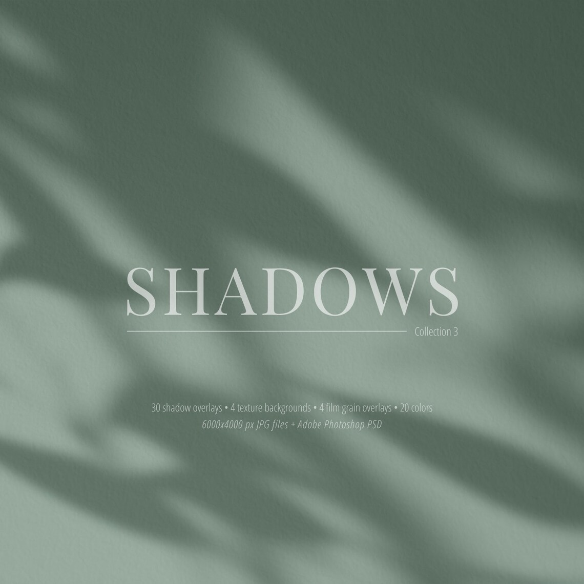 30 Botanical Shadow Overlays Vol. 03 | Plants, Leaves (JPG, PSD) - Etsy