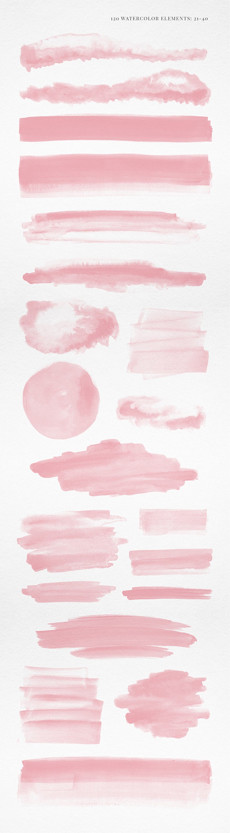 120 Red Watercolor Splotches, Splatters, Brush Strokes Red Watercolor ...