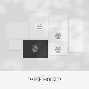 Conjunto de maquete de papel #15 | Maquete de papelaria | Maquete de cartão | PSD | Artigos de papelaria para casamento | Maquete de convite | Maquete minimalista de cartão plano