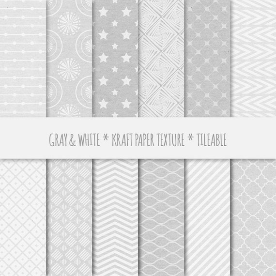 Geometrische Nahtlose Muster Scrapbook Papier Grau Kraft Etsy