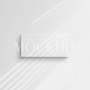 Canvas Mockup 2:1 1x2 Landscape | Unframed Art Canvas Mockup | Horizontal Canvas Mockup PSD Template | Front View