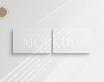 Horizontal Canvas Mockup 3:2 2x3 Landscape Set of 2 PSD Template (Digital Download)
