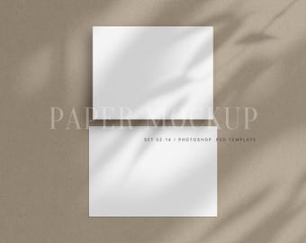 Mockup di volantino minimalista in formato A4 e lettera USA: modello di cancelleria orizzontale, modello PSD (download digitale)