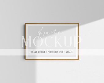 Frame Mockup 3:2 2x3 Landscape Horizontal Frame Mockup Template PSD Wall Art Mockup | 6 PSD Files | Mat Passepartout | Shadow Overlays