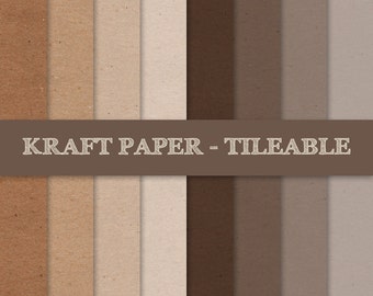 Digitale Kraftpapier ~ braun Kraftpapier teilbares ~ braun Kraft Papier nahtlose Muster ~ Pappe Papier Textur Hintergrund; SOFORT-DOWNLOAD