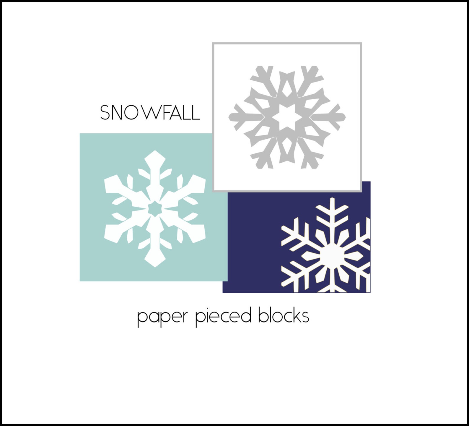 Snowfall PDF Pattern 3 Paper Pieced Snowflake Blocks - Etsy