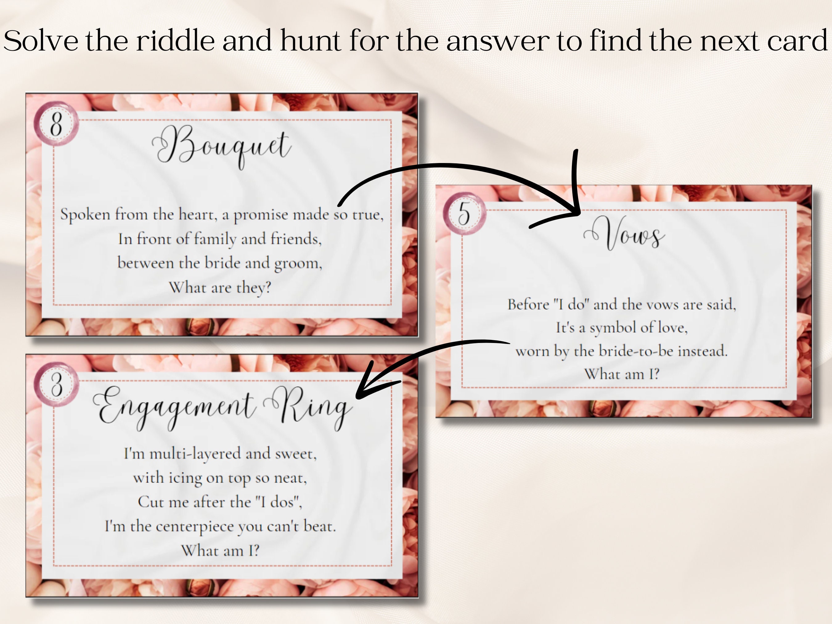 Bridal Shower Riddles Pdf Bridal Shower Game: Printable Bridal Shower Scavenger Hunt With Riddles ...