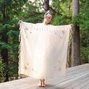 Antique 1900s Shawl / Edwardian Baby Pink Silk Piano Shawl with Fringe / Embroidered Bridal Shawl / Silk Scarf / Victorian Dress Shawl