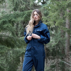 Vintage Ski Suit, Large Navy Wilderness Experience Snow Suit, Winter Ski Jumpsuit, Snowboard Pants, Retro Winter Wear Snow Gear