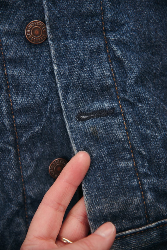 Vintage Levis Denim Jacket, Red + Black Blanket Lined Denim Vintage Levis Denim Jacket, Red + Black Blanket Lined Denim