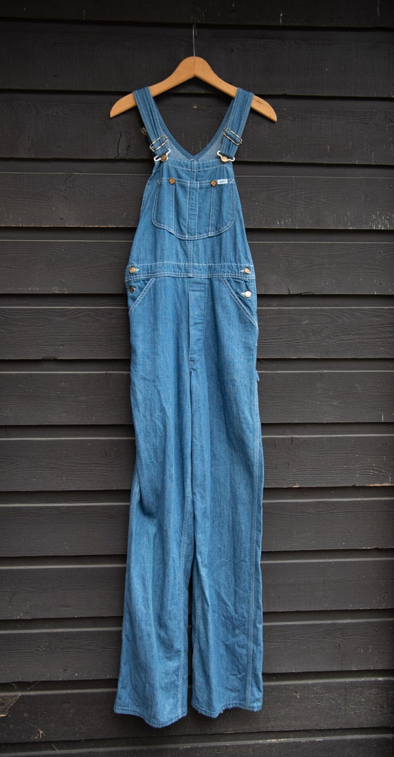 Vintage Lee Denim Overalls, 1960s XS Small Blue Jean Vintage Lee Denim Overalls, 1960s XS Small Blue Jean