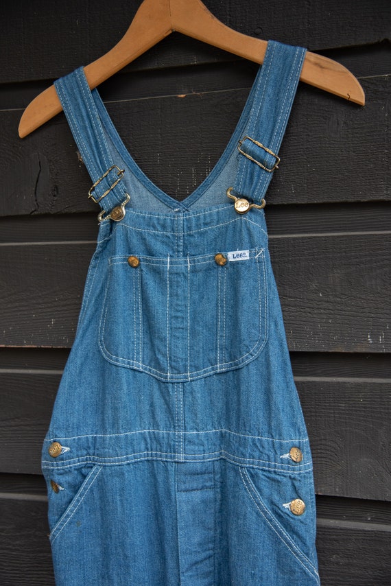 Vintage Lee Denim Overalls, 1960s XS Small Blue Jean Vintage Lee Denim Overalls, 1960s XS Small Blue Jean
