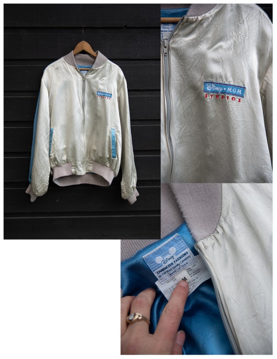 80's Vintage Disney MGM Studios Mickey Mouse Satin Bomber 80's Vintage Disney MGM Studios Mickey Mouse Satin Bomber
