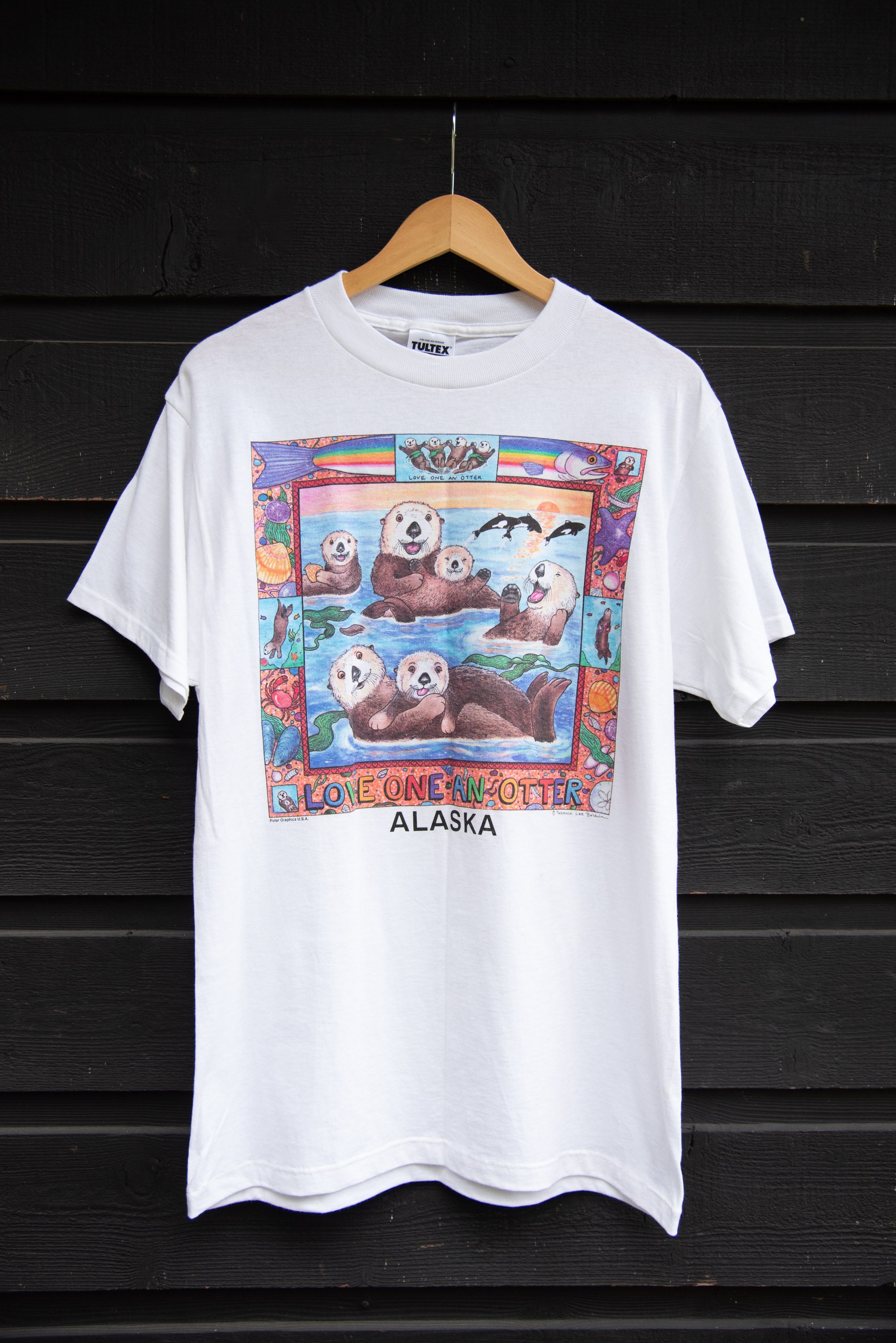 Vintage 90s “love One-an-otter” Alaska Graphic Tee – Glitter 
