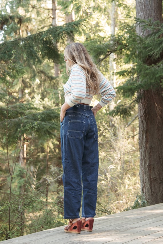 Indigo Vintage Wash Buckle Denim Mini Bandeau Top