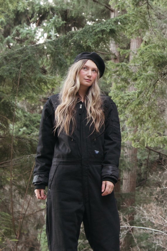 Vintage Walls Blizzard-pruf Coverall Black Canvas Denim Work