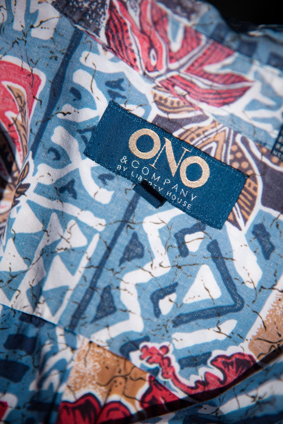 VINTAGE The Ono By Liberty House Hawaiian 1/4 Button Down