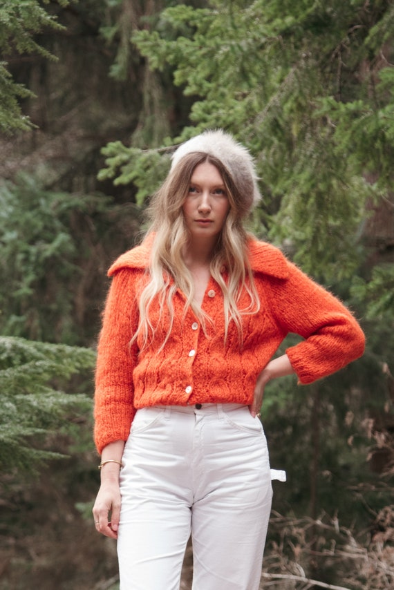 1950's Italian Mohair Hand Knit Sweater | Vintage