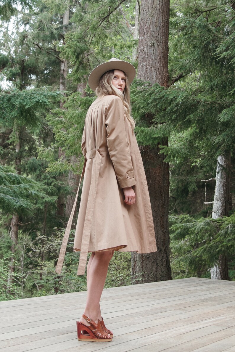 70's Nordstrom Khaki Trench Coat image 3