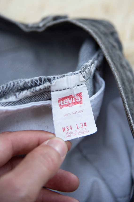 Button Fly Levi's 501 Jeans, Womens 33 34 Grey Vintage Levis