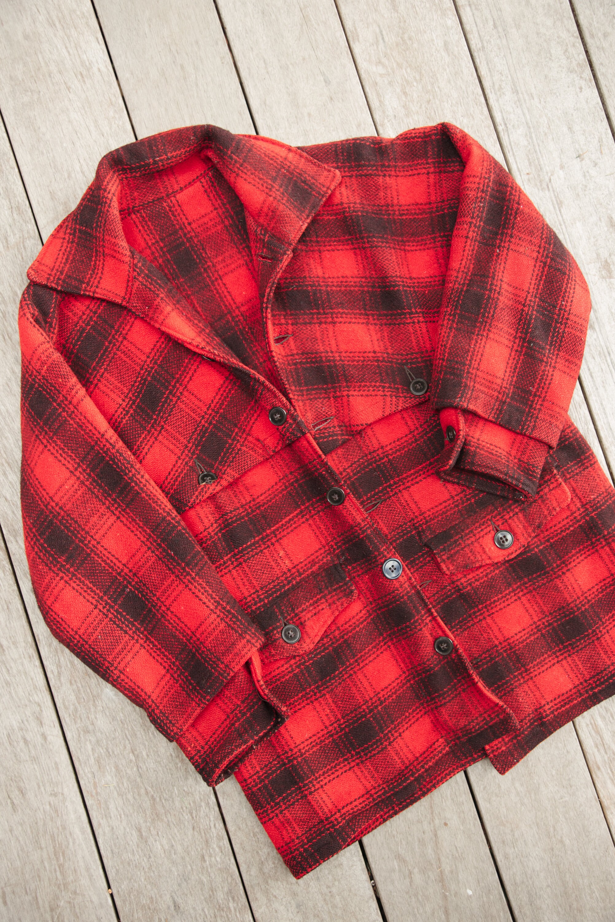 ジャケット・アウター CARSS MACKINAW 50s Vintage Coat TEDS 1940s 50s vintage WOOLRICH yellow M hunting MACKINAW coat