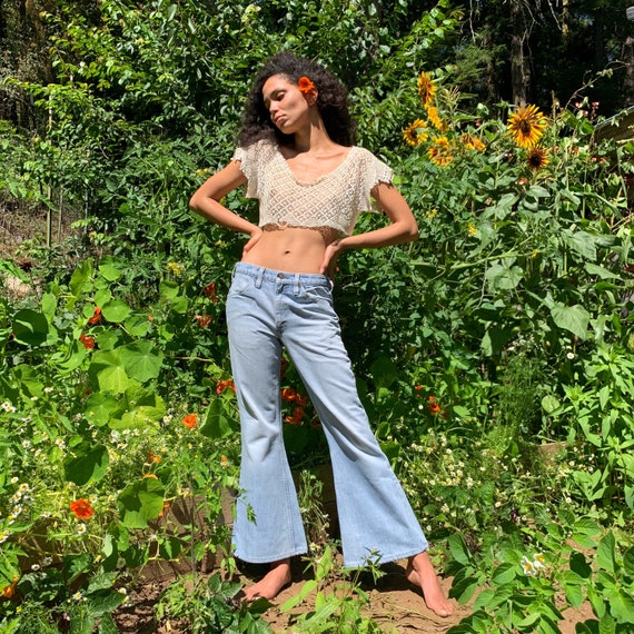 70s Denim Bell Bottoms Jcpenney Flare 