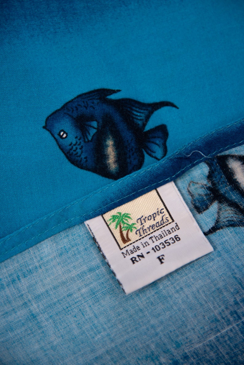 90s Fish Print Mini Wrap Skirt / Vintage Pool Beach Skirt / Loungewear / Vacation Skirt image 9
