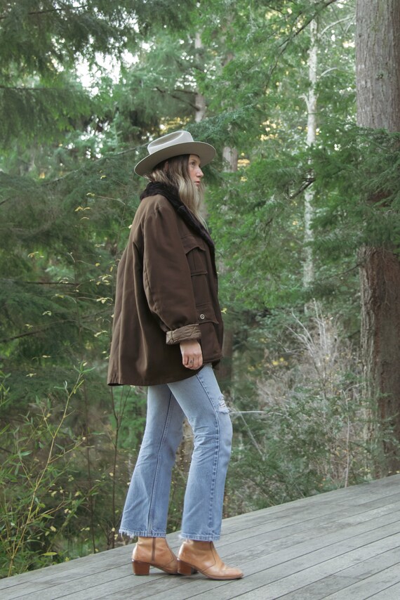 Faux fur shop utility jacket