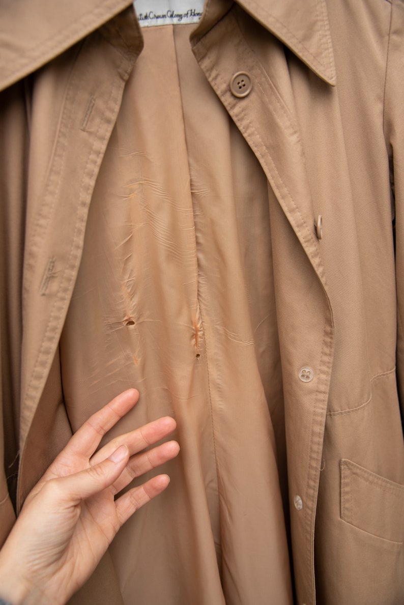 70's Nordstrom Khaki Trench Coat image 10