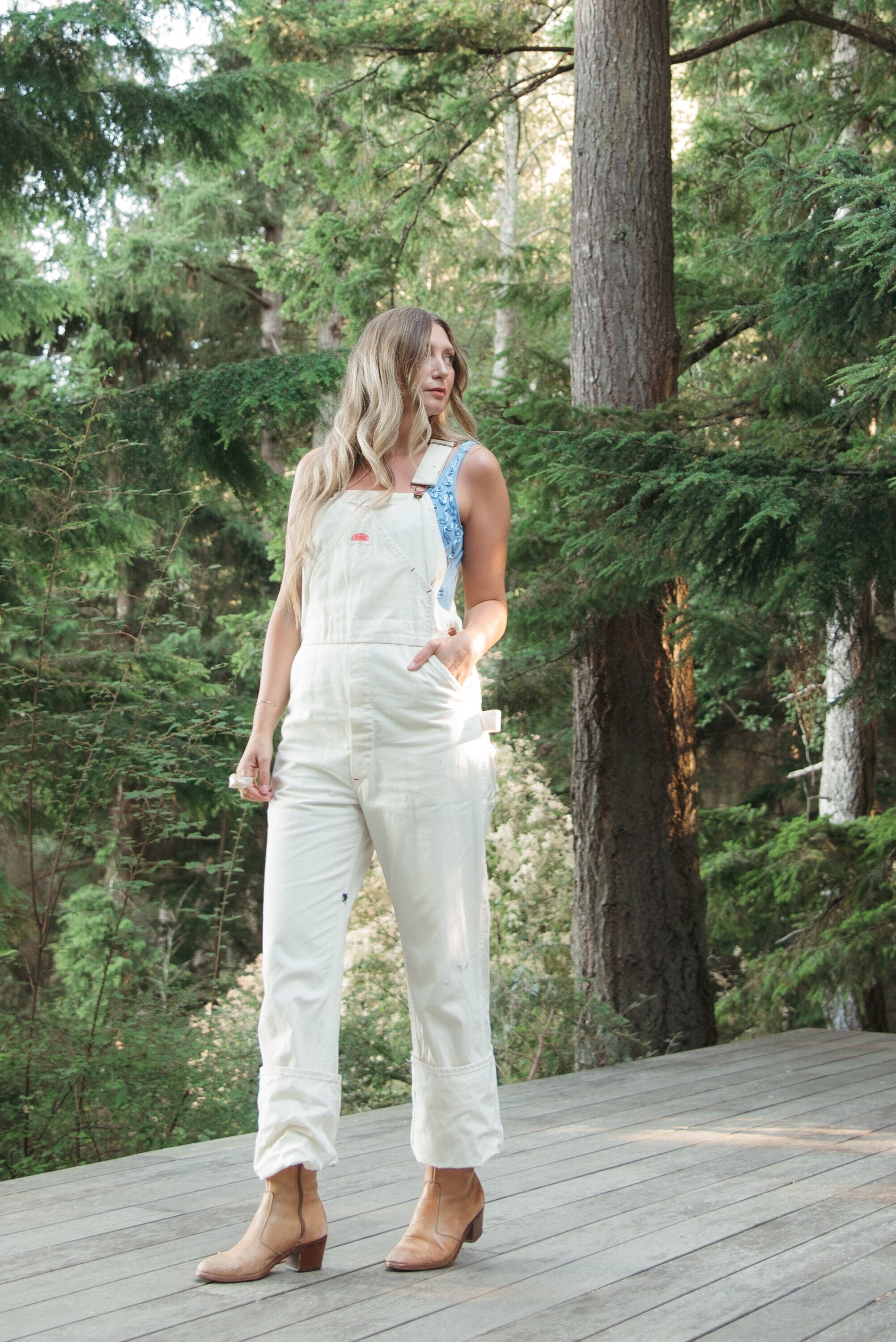 70s〜80sUNIVERSAL OVERALL白タグ made in usa 70s Vintage Round House Overalls, Distressed Unisex Painter