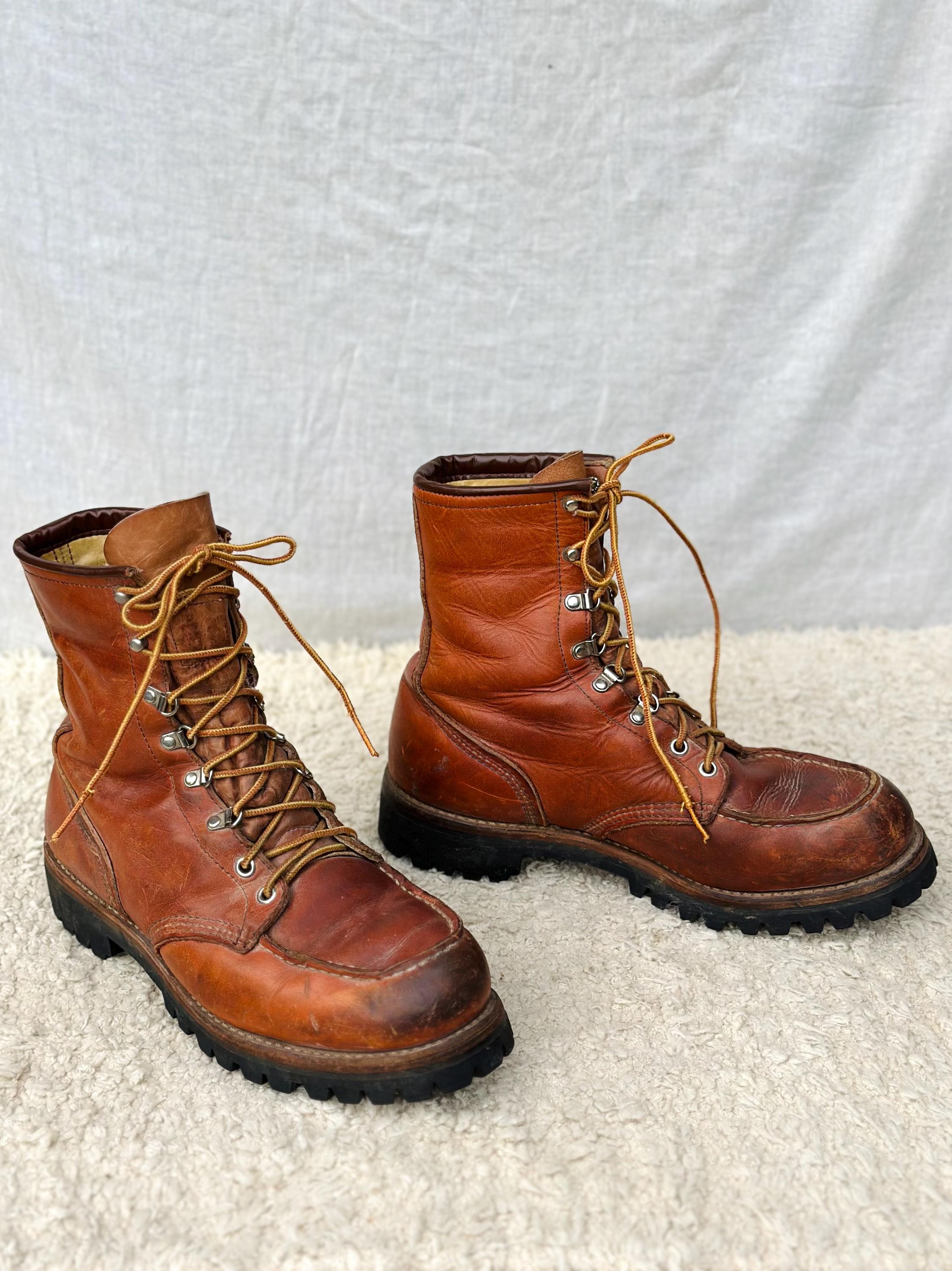 Vintage Red Wing Irish Setter 855 Logger Boots Womens 9.5-10 Mens