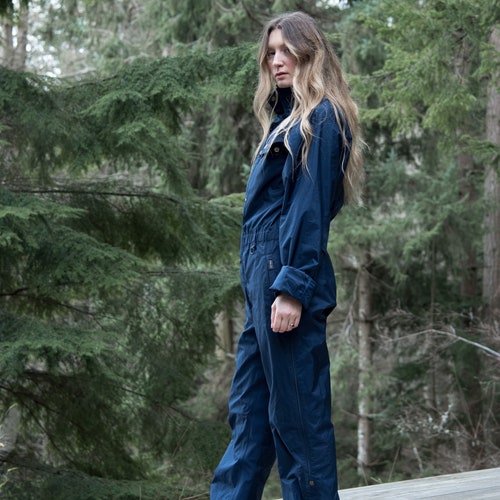 Vintage Ski Suit, Large Navy Wilderness 