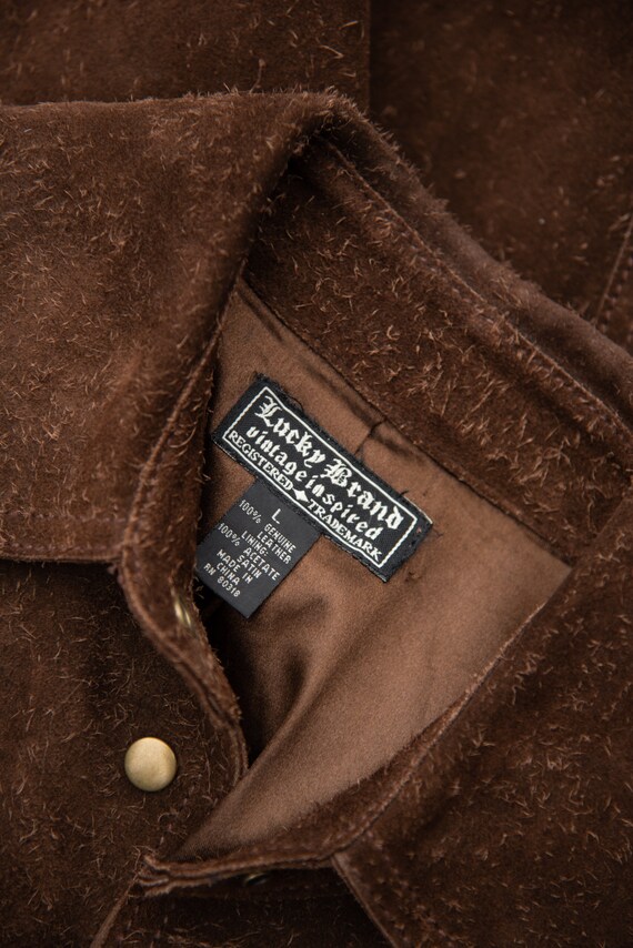 90's Lucky Brand Brown Suede Jacket