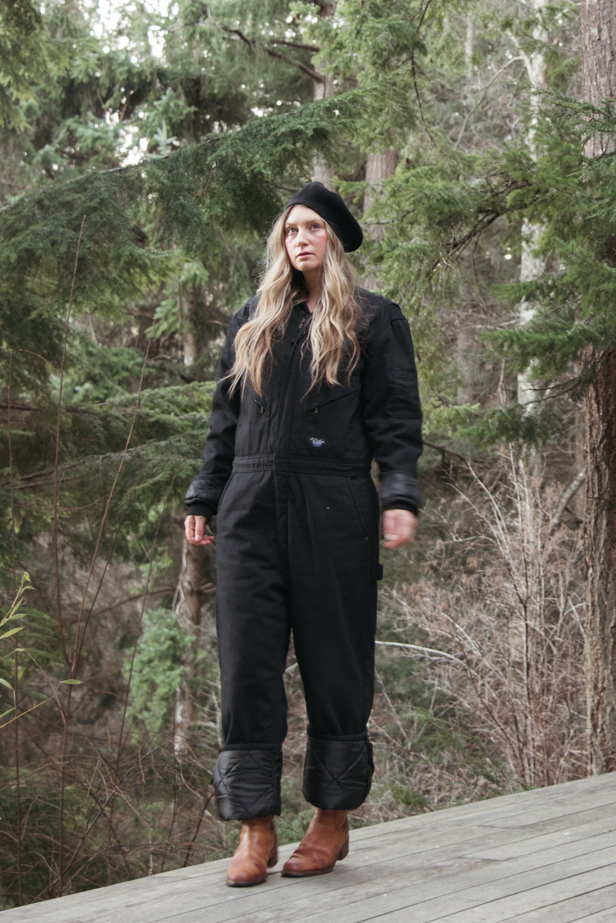 Vintage Walls Blizzard-pruf Coverall Black Canvas Denim Work Suit