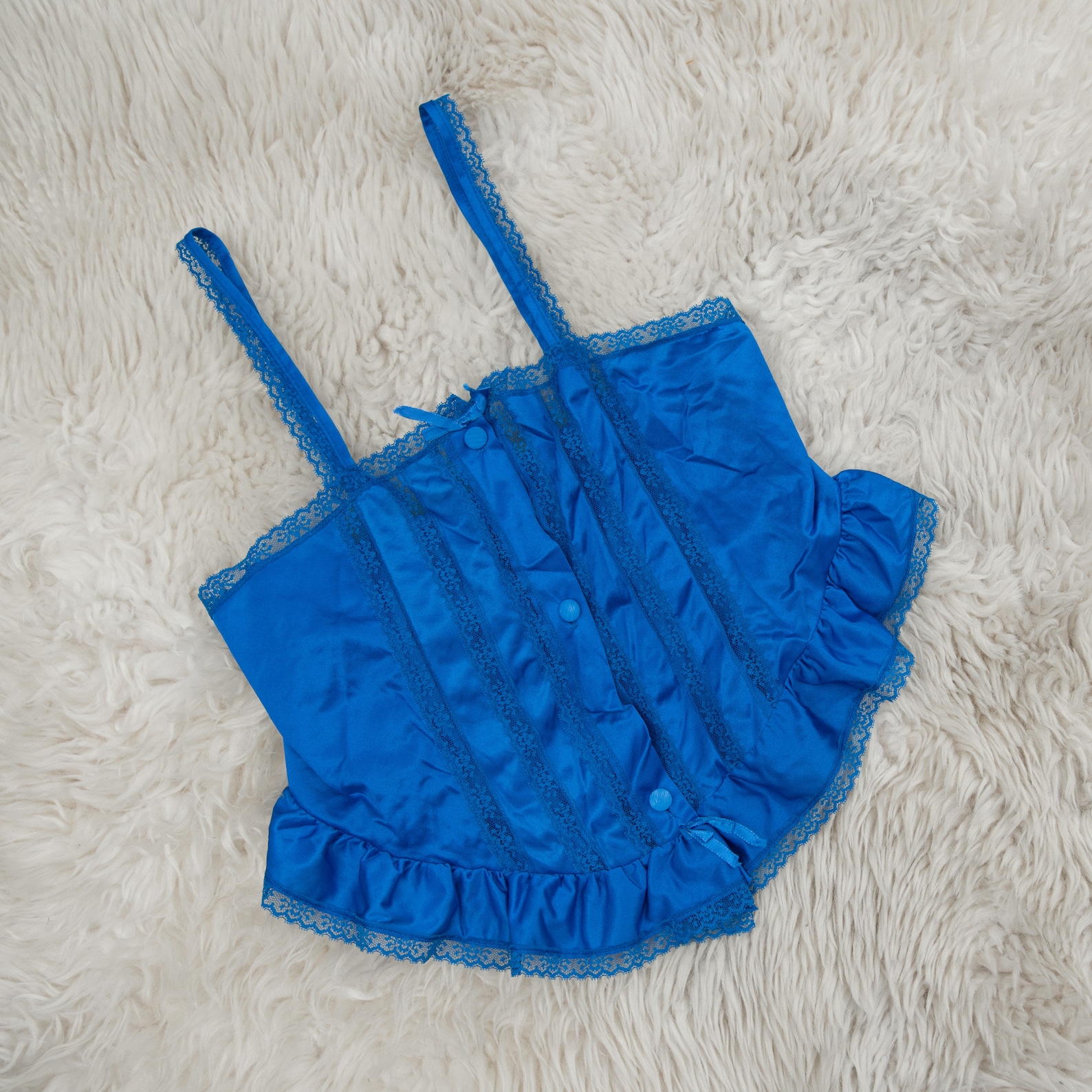 80's Sheer Lingerie Top Blue Lace Corset Top Sexy Sheer Etsy