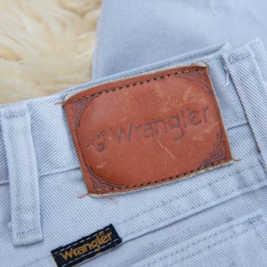 Vintage Wrangler Jeans, Light Grey 35 36 High Waisted Jeans, 70s Flare Pants, Boyfriend Jeans Large image 9