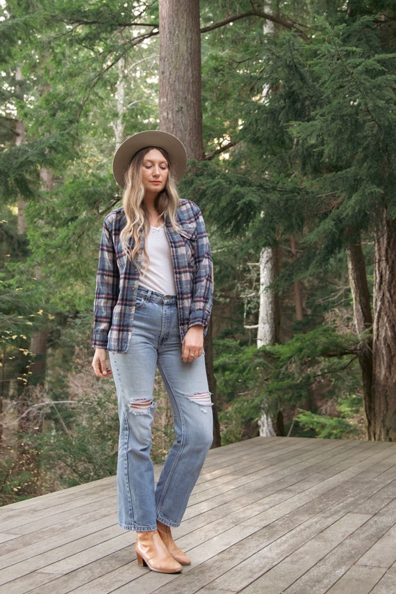 60s 70s PENDLETON Shirt, Vintage Wool Plaid Shirt… - image 5