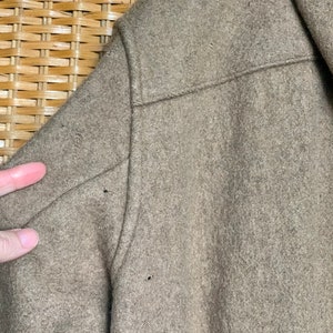 60's 70's Wool Fisherman Coat, Toggle Button Hooded Coat, Oversized Fall Winter Maxi Blanket Coat Jacket, USN US Navy Army Coat image 9