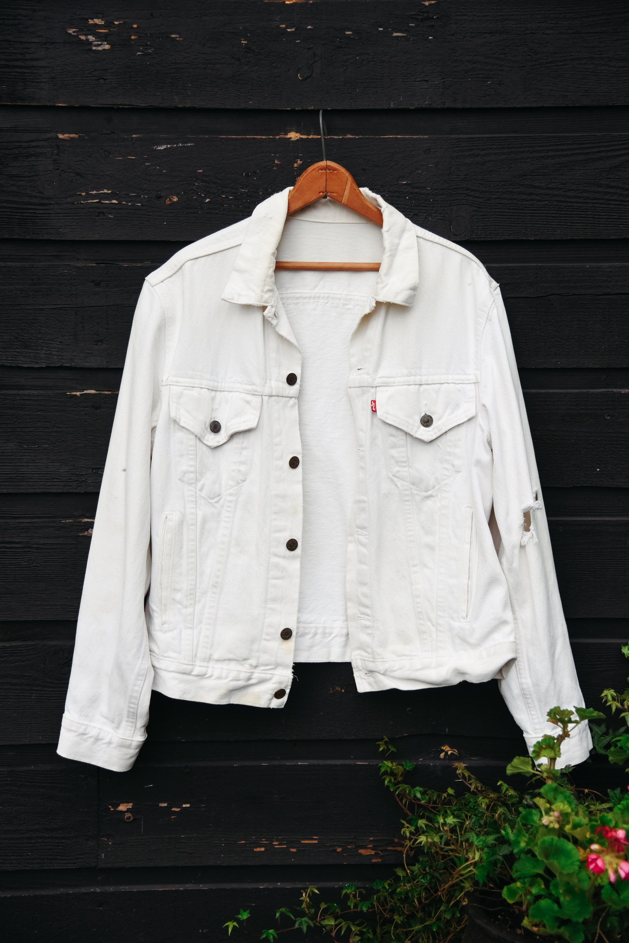 80's Distressed White Levis Denim Jacket Oversized Levis - Etsy Australia